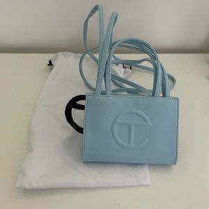 Telfar blue mini bag
